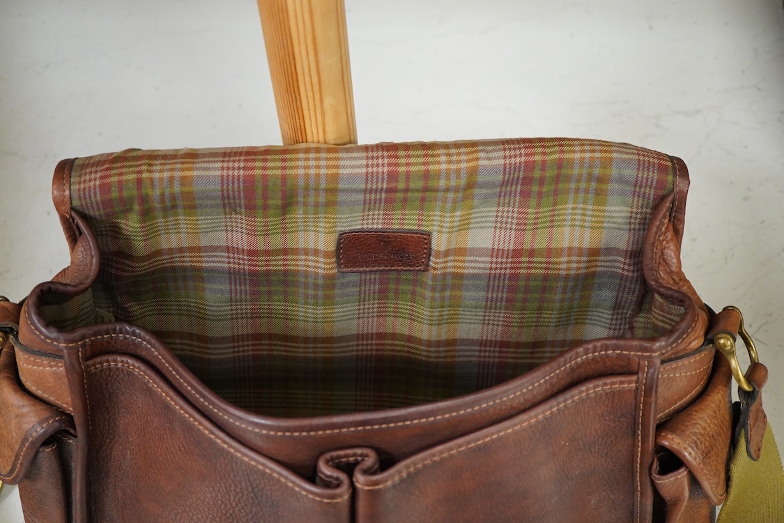 A Mulberry brown leather satchel, 40cm wide
